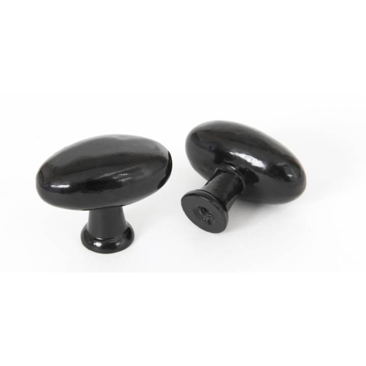 Oval Cabinet Knob - Black