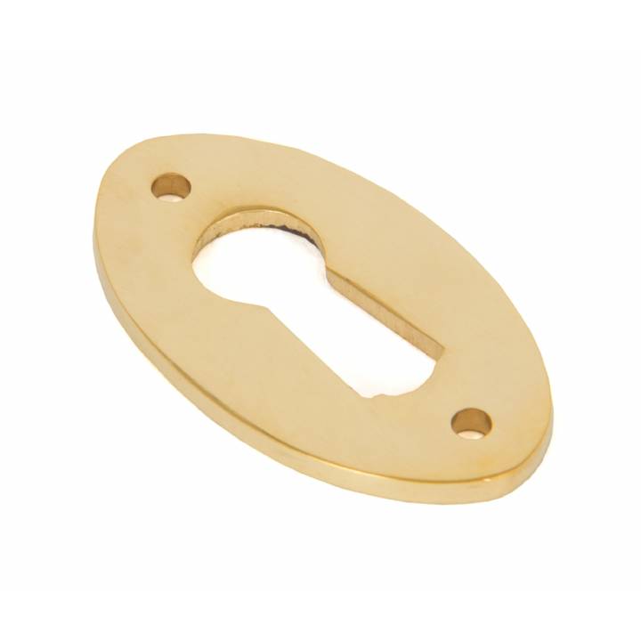 Polished Brass Oval Escutcheon