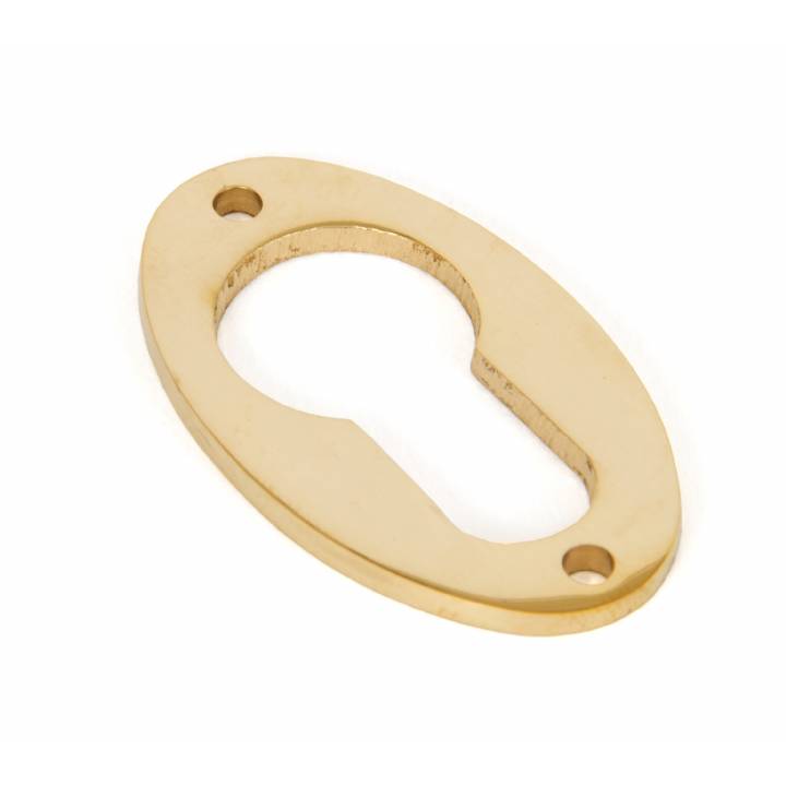 Polished Brass Oval Euro Escutcheon