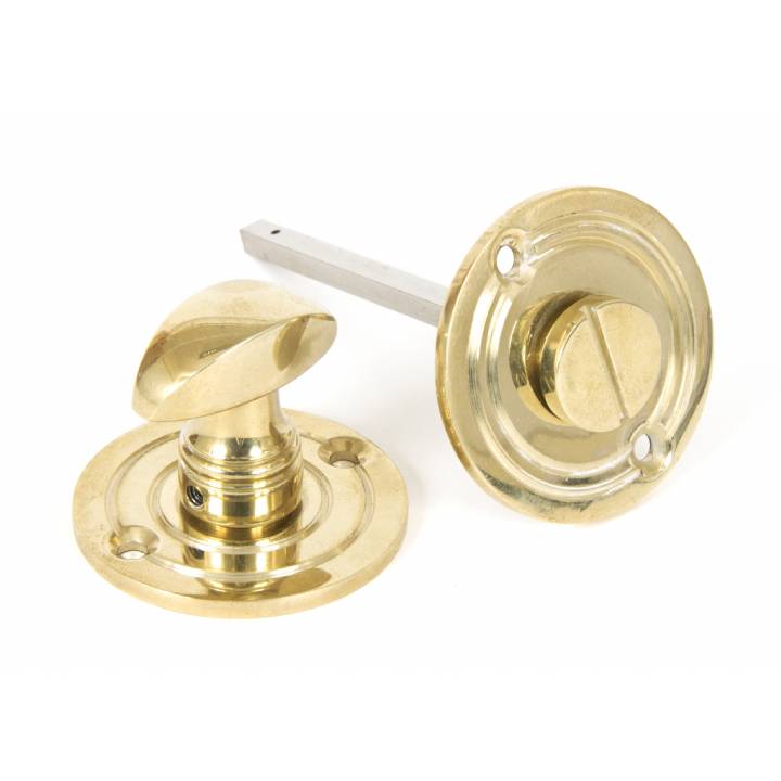 Polished Brass Round Bathroom Thumbturn