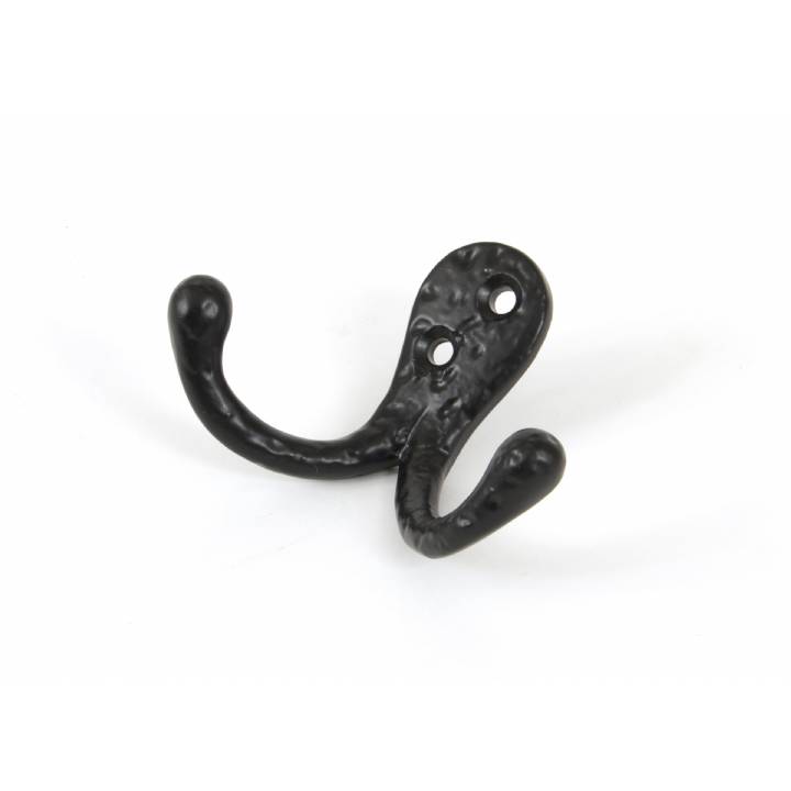 Double Robe Hooks - Black