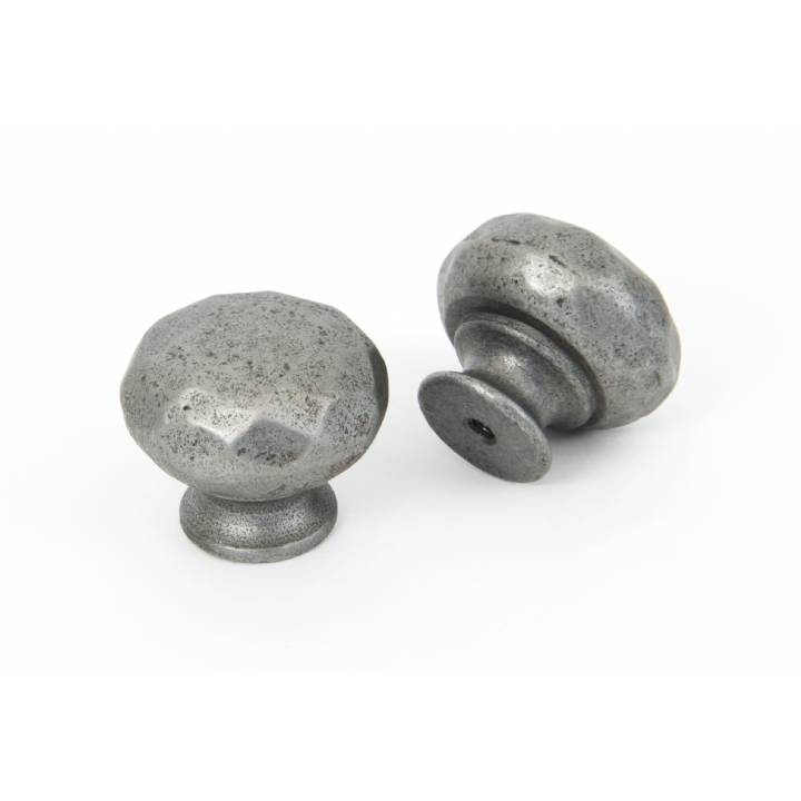 Natural Smooth Hammered Knobs - Small