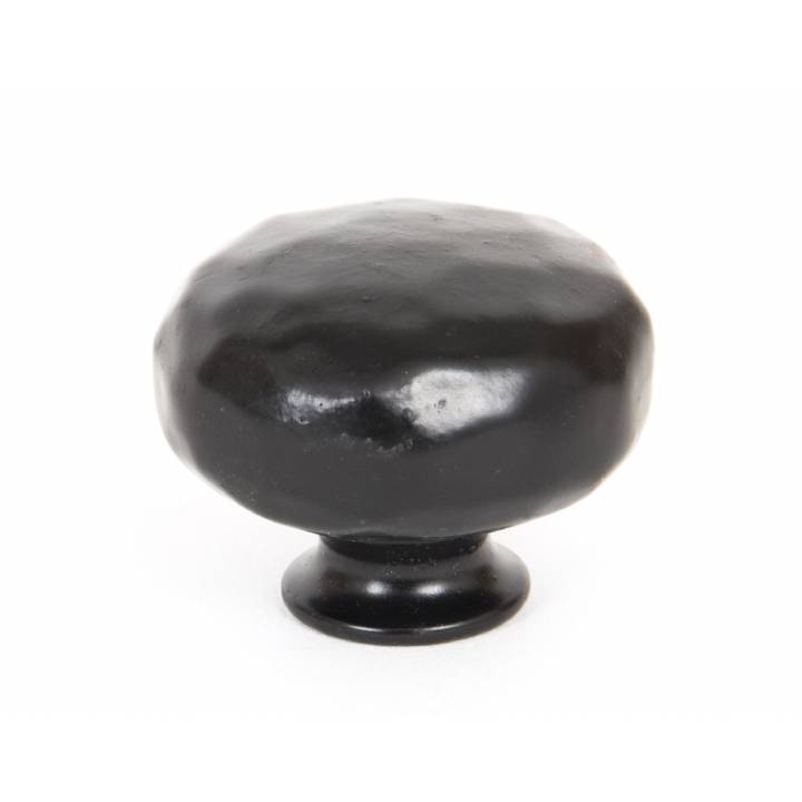 Black Hammered Knob - Large