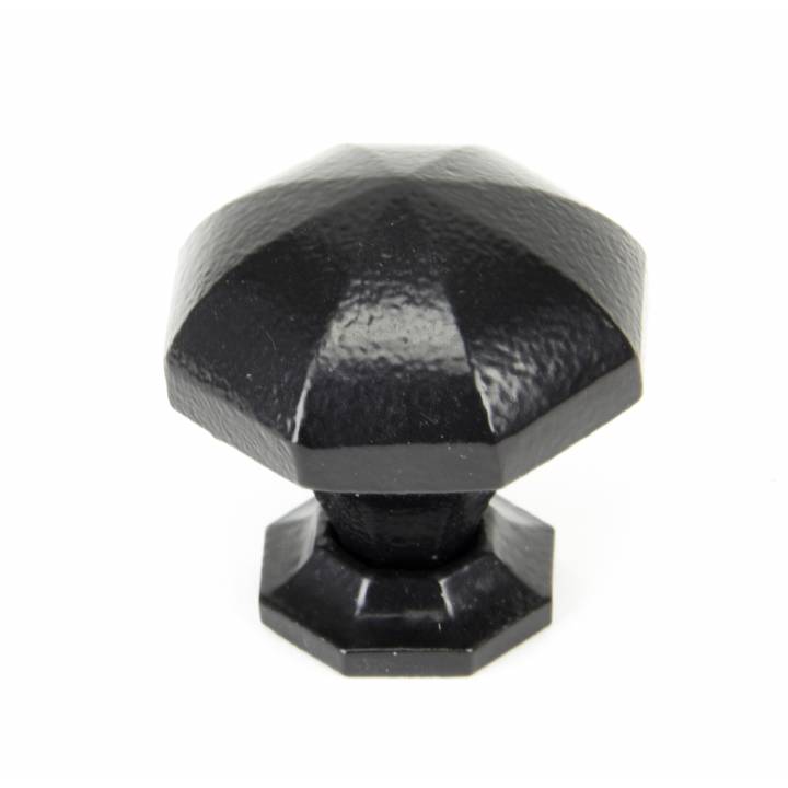 Black Octagonal Cabinet Knobs - Large