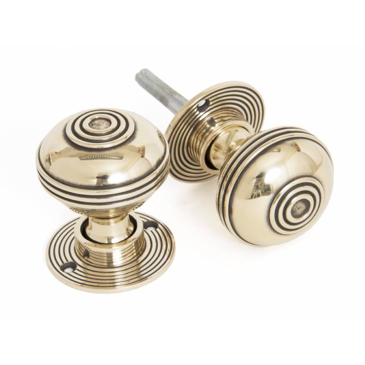 Aged Brass Prestbury Mortice/Rim Knob Set - 50mm