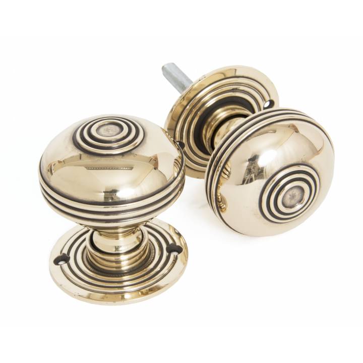 Aged Brass Prestbury Mortice/Rim Knob Set - 63mm