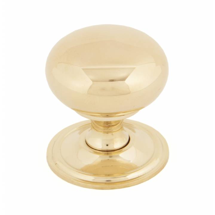 Polished Brass Mushroom Cabinet Knob - Large