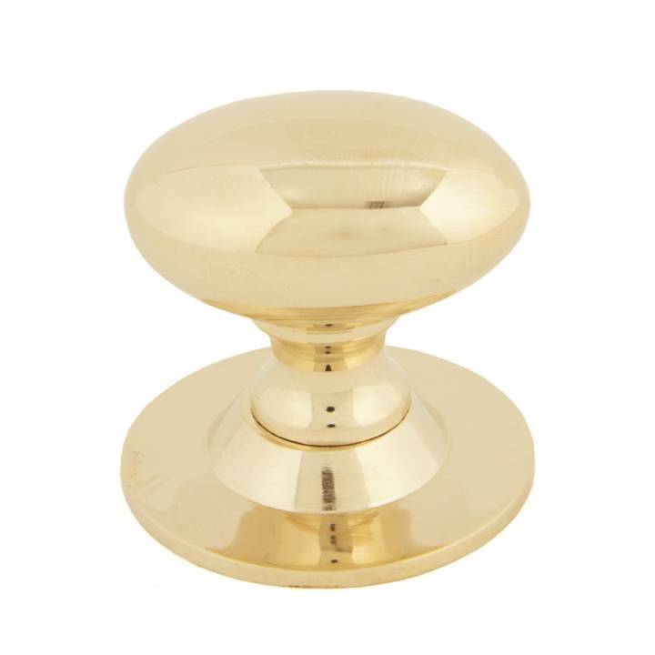 Polished Brass Oval Cabinet Knob - Large