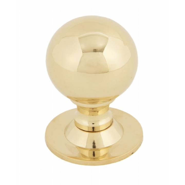 Polished Brass Ball Cabinet Knob - Large