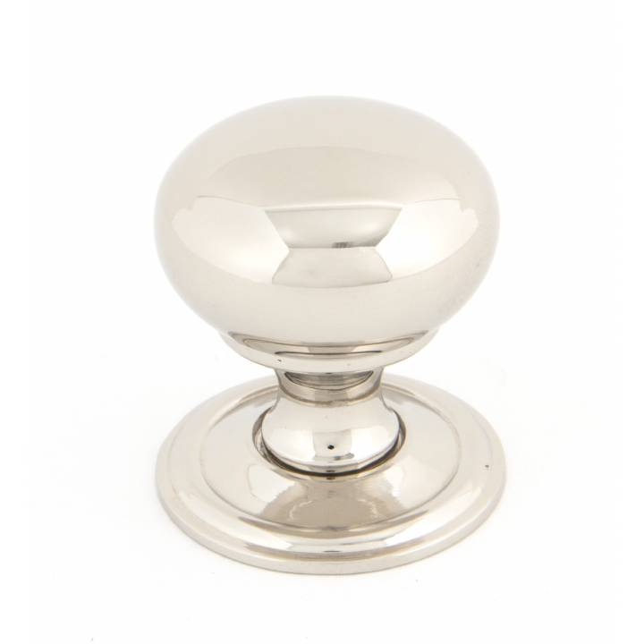 Polished Nickel Mushroom Cabinet Knob - Small