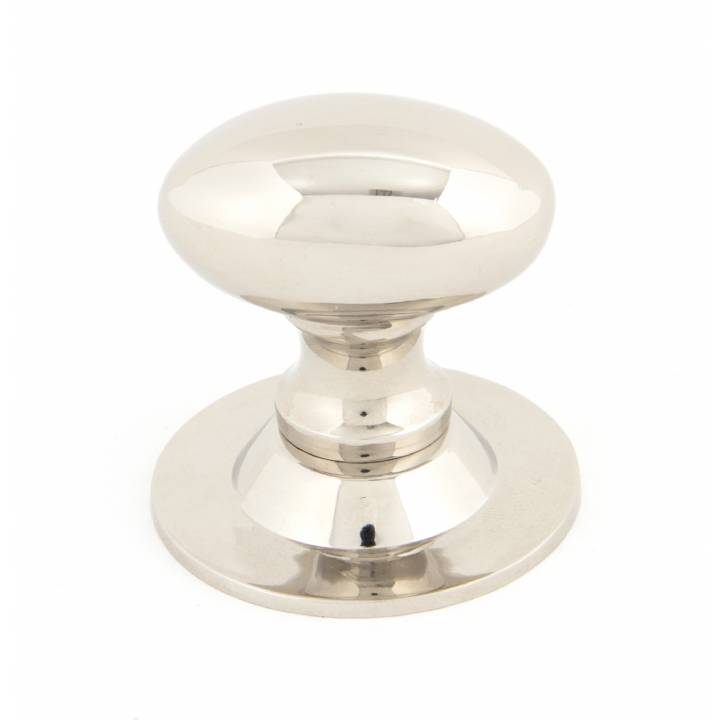 Polished Nickel Oval Cabinet Knob - Small