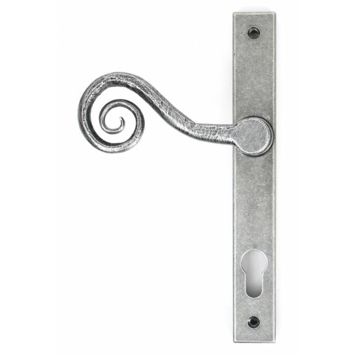 Pewter Patina Monkeytail Slimline Lever Espag. Lock Set - RH