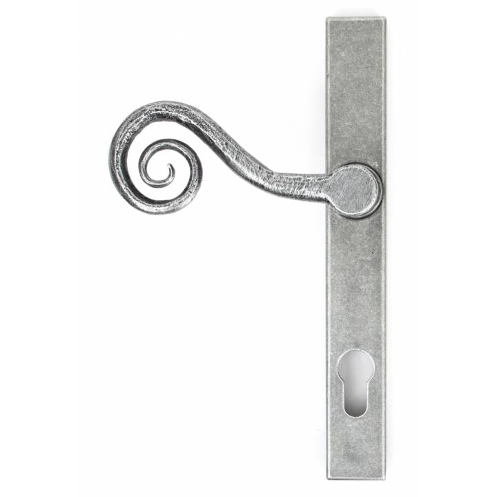 Pewter Patina Monkeytail Slimline Lever Espag. Lock Set - LH