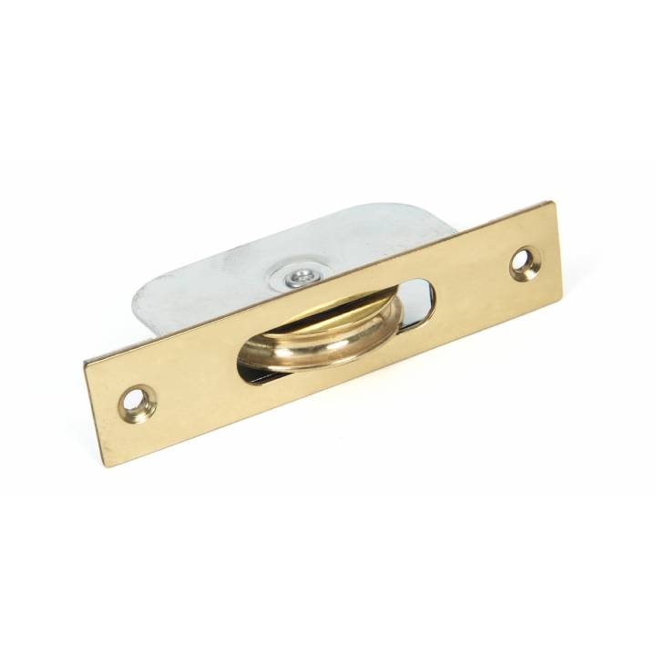 Polished Brass Square Ended Sash Pulley 75kg