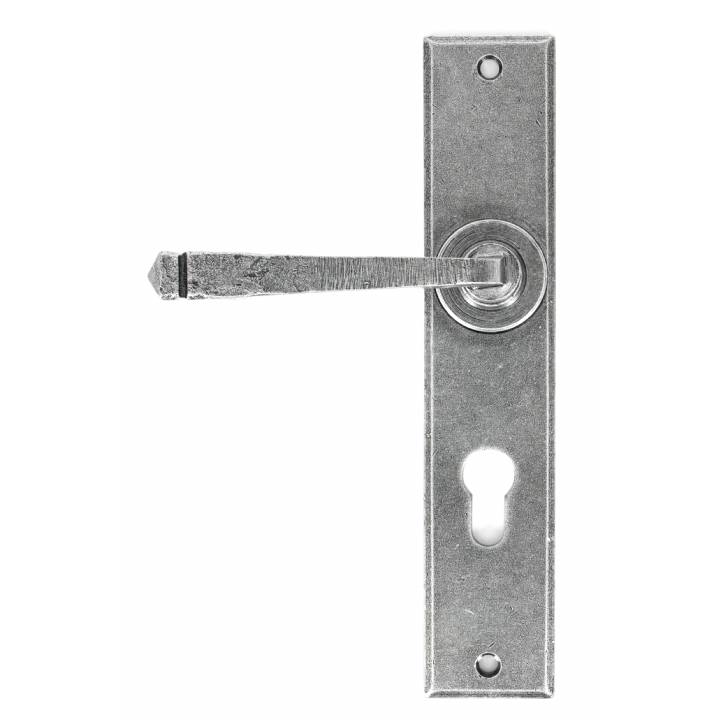 Pewter Large Avon 72mm Euro Lock Handle Set