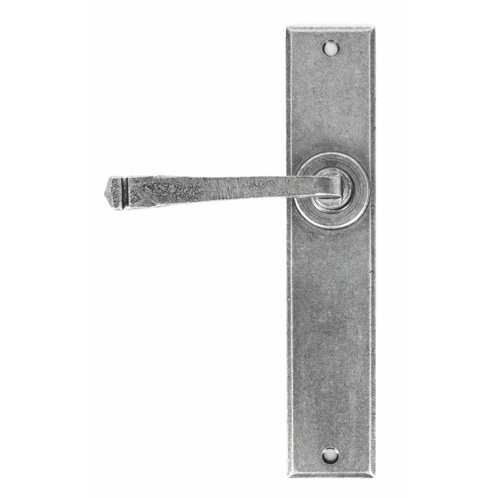 Pewter Large Avon Lever Handle Latch Set