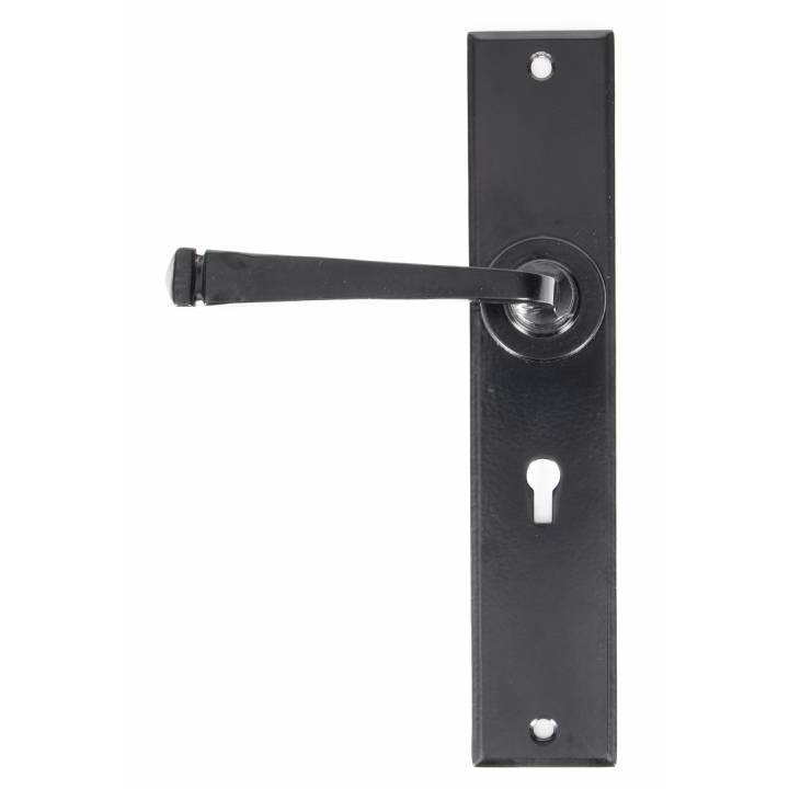 Black Large Avon Lever Handle Lock Set