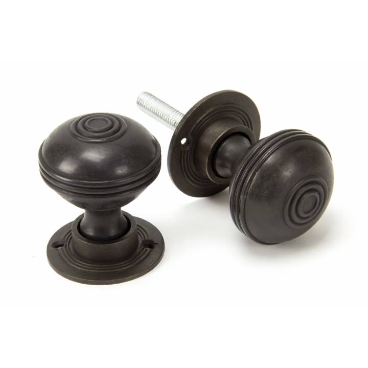 Aged Bronze Prestbury Mortice/Rim Knob Set - 50mm