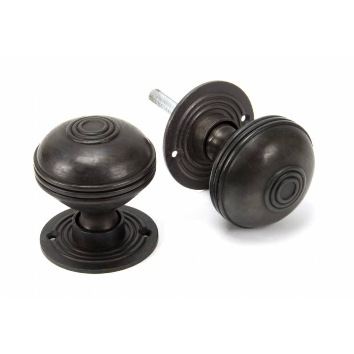 Aged Bronze Prestbury Mortice/Rim Knob Set - 63mm