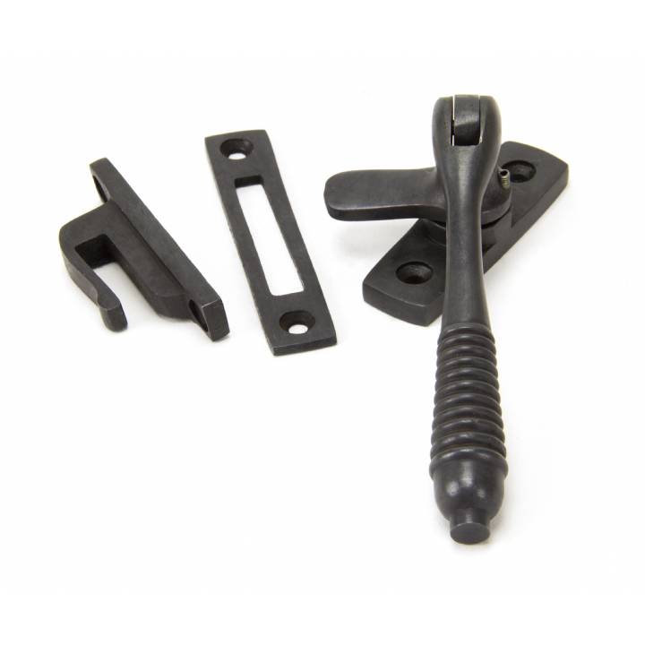 Aged Bronze Reeded Fastener - Locking