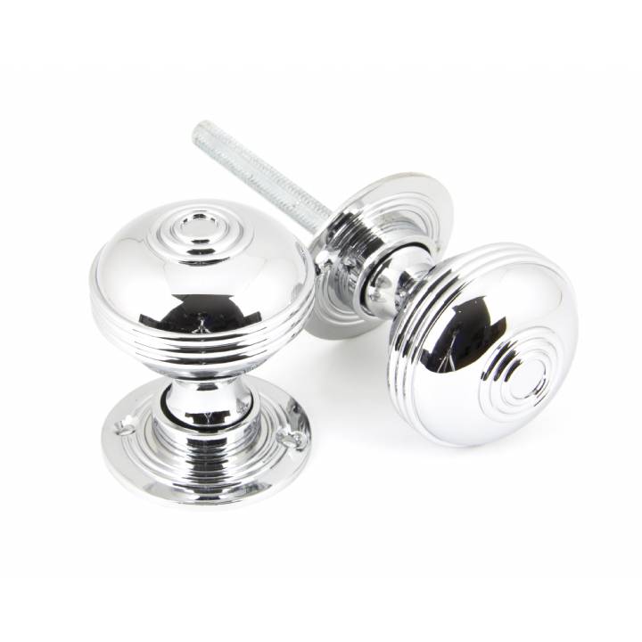 Polished Chrome Prestbury Mortice/Rim Knob Set - 50mm