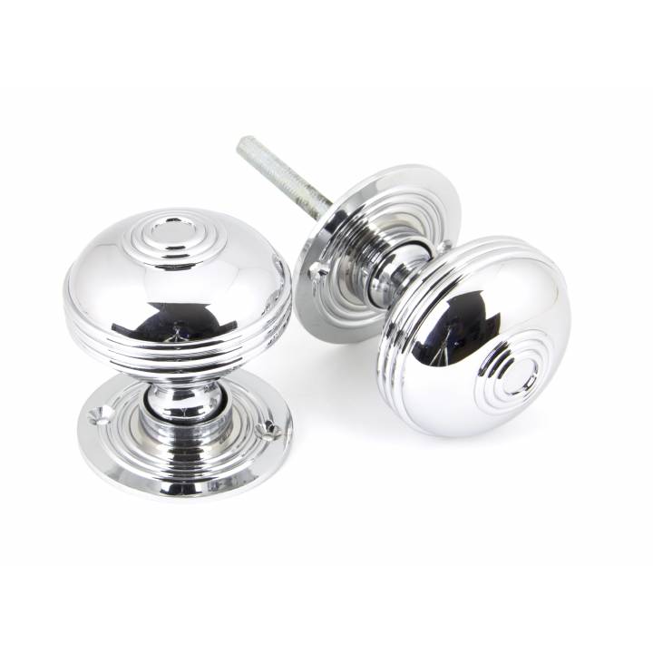 Polished Chrome Prestbury Mortice/Rim Knob Set - 63mm