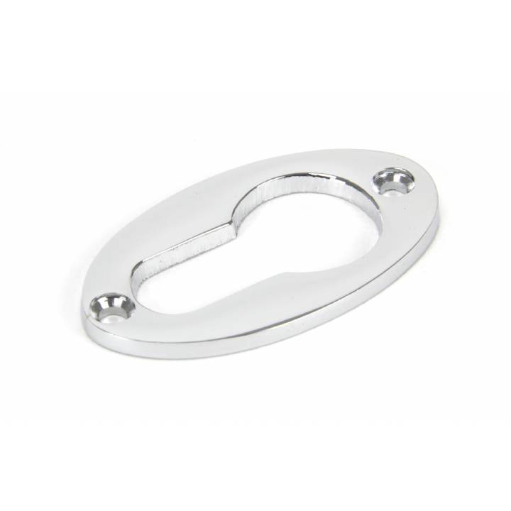 Polished Chrome Oval Euro Escutcheon