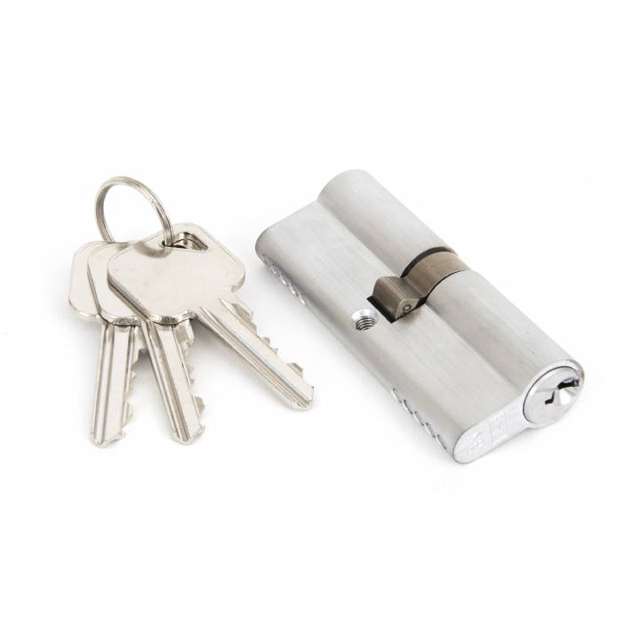 Satin Chrome 40/40 Euro Cylinder