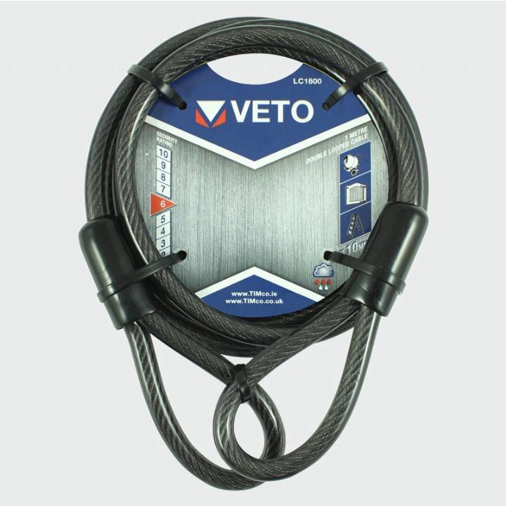 VETO LOOPED 1.8M STEEL CABLE