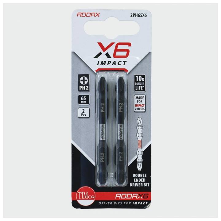 ADDAX DOUBLE ENDED PH2 BIT 65MM PK.2