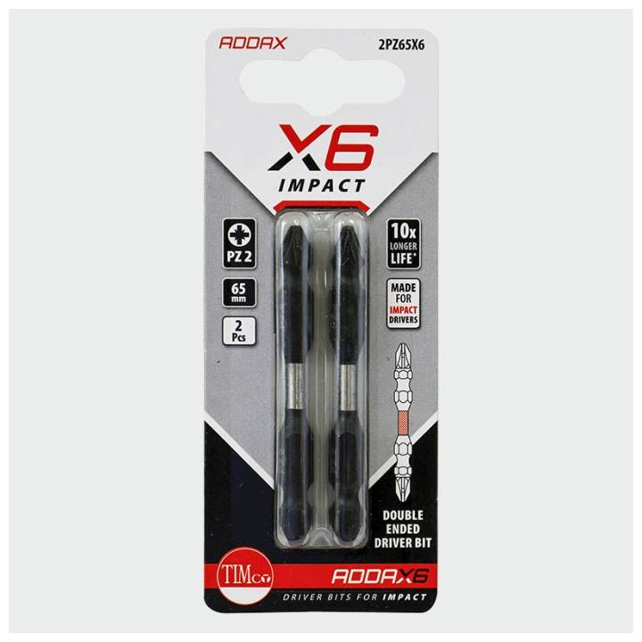 ADDAX DOUBLE ENDED PZ2 BIT 65MM PK.2