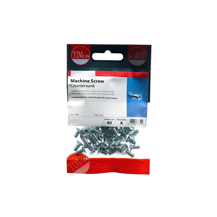 TIMCO COUNTERSUNK MACHINE SCREWS PACKS