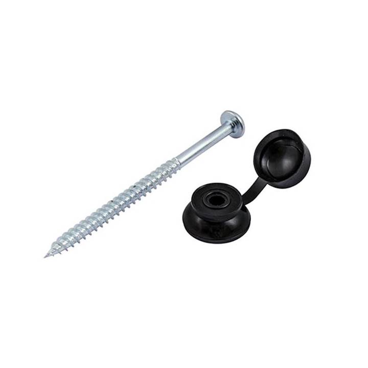 CORRUGATED SHEET FIXS BLACK & SCREWS PK.50