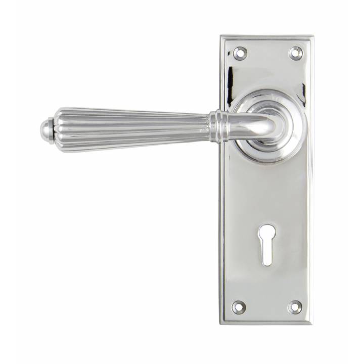 Polished Chrome Hinton Lever Lock Set