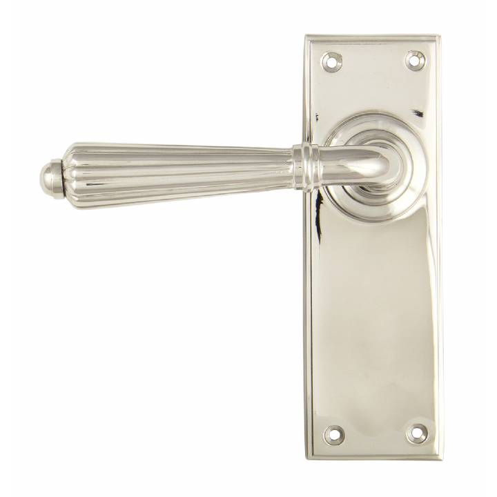 Polished Nickel Hinton Lever Latch Set