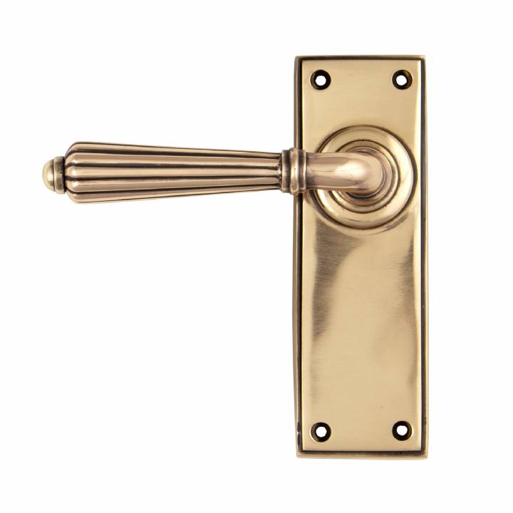 Polished Bronze Hinton Lever Latch Set