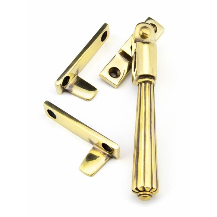 Aged Brass Night-Vent Locking Hinton Fastener