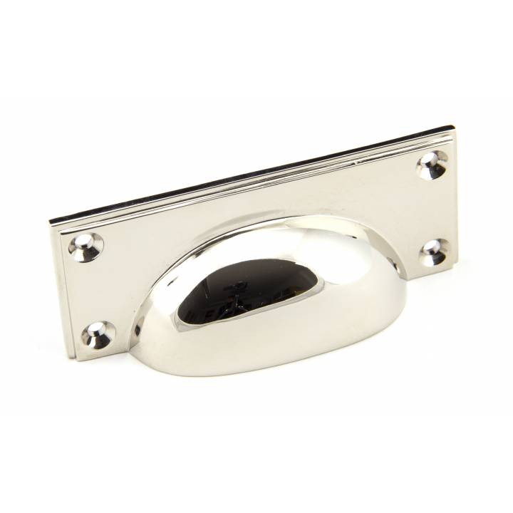 Polished Nickel Art Deco Drawer Pull