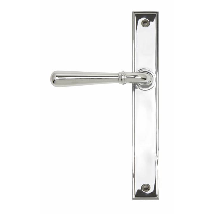 Polished Chrome Newbury Slimline Lever Latch Set