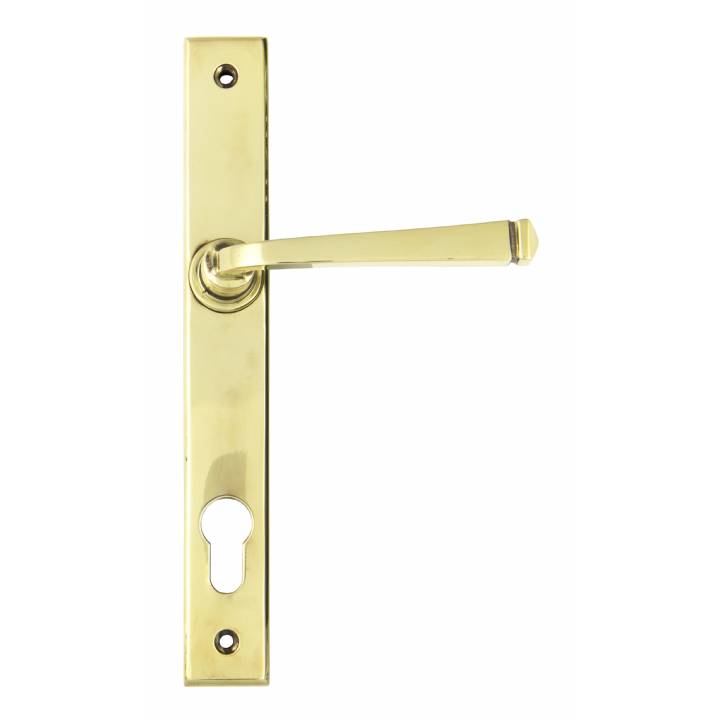 Aged Brass Avon Slimline Lever Espag. Lock Set