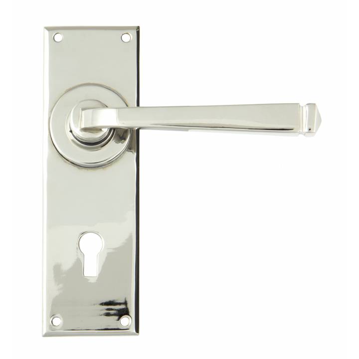 Polished Nickel Avon Lever Lock Set