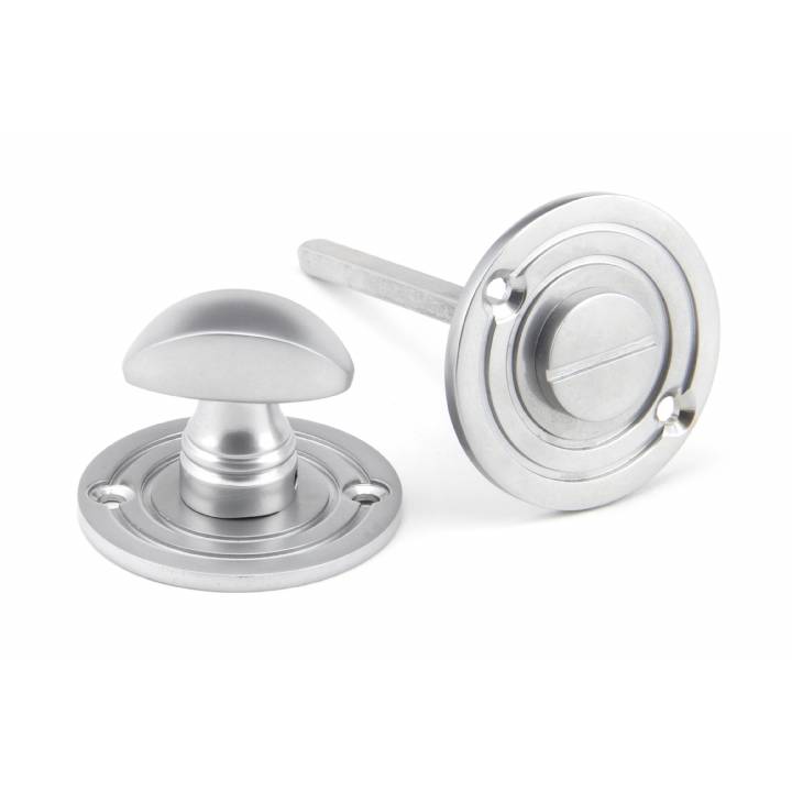 Satin Chrome Round Bathroom Thumbturn