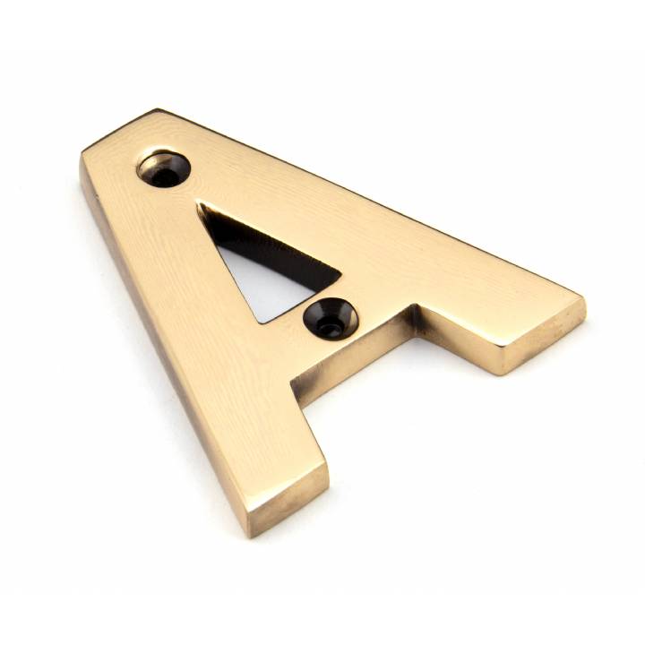 Polished Bronze Letter A