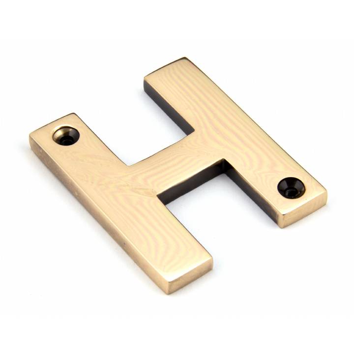 Polished Bronze Letter H