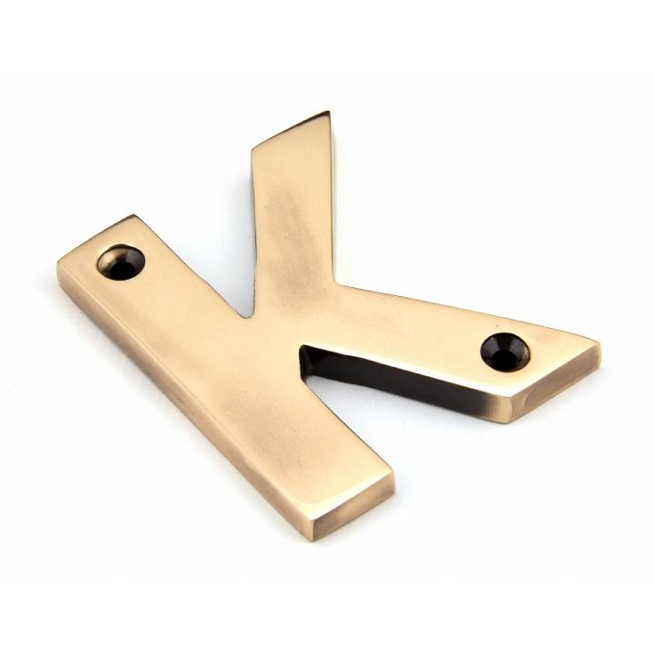 Polished Bronze Letter K