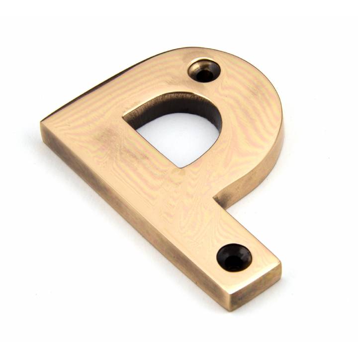 Polished Bronze Letter P