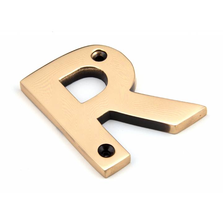 Polished Bronze Letter R