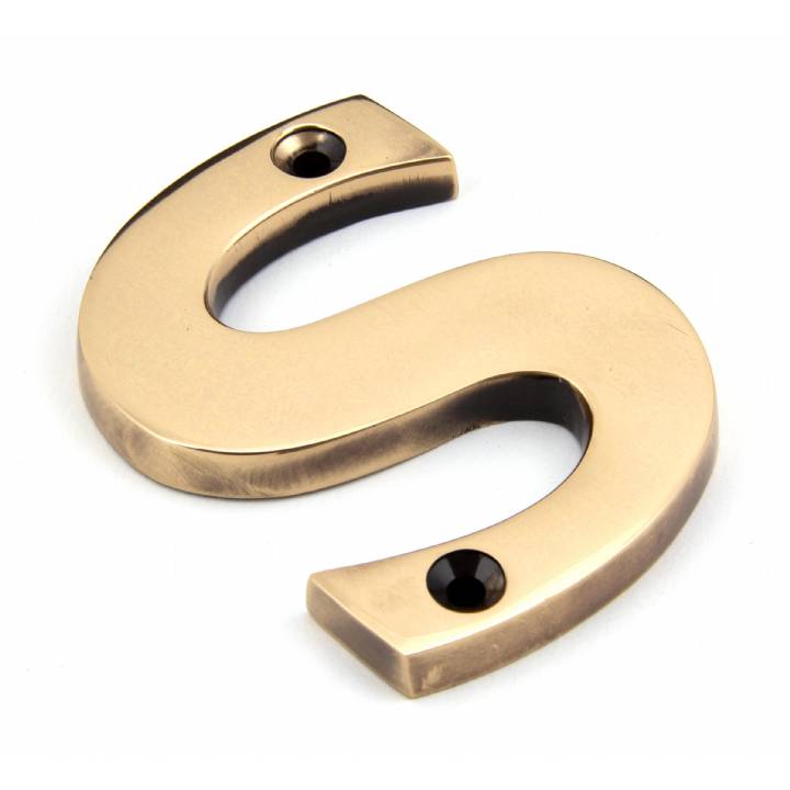 Polished Bronze Letter S