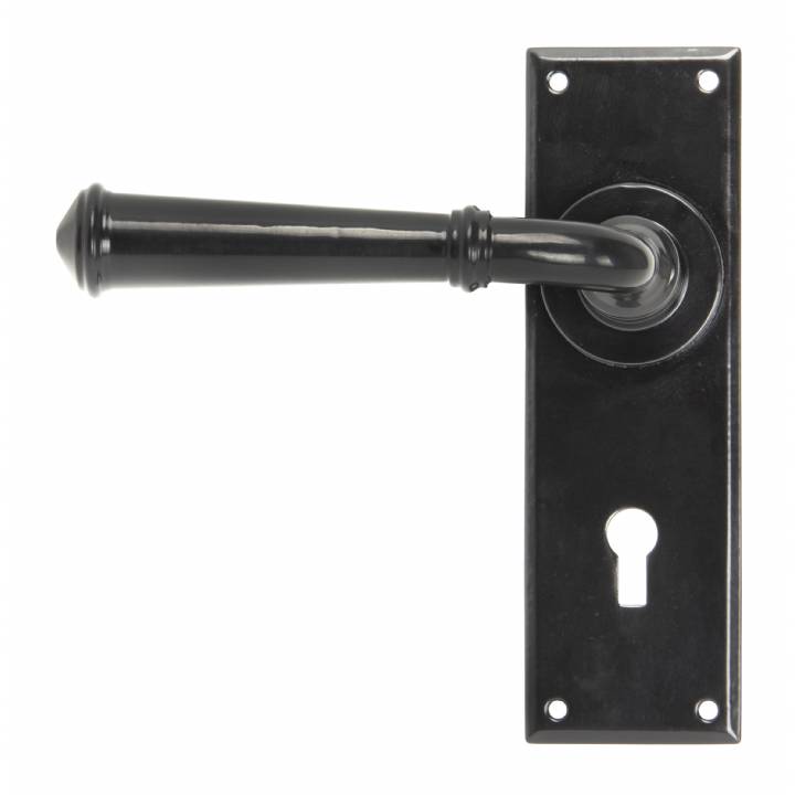 Black Regency Lever Lock Set