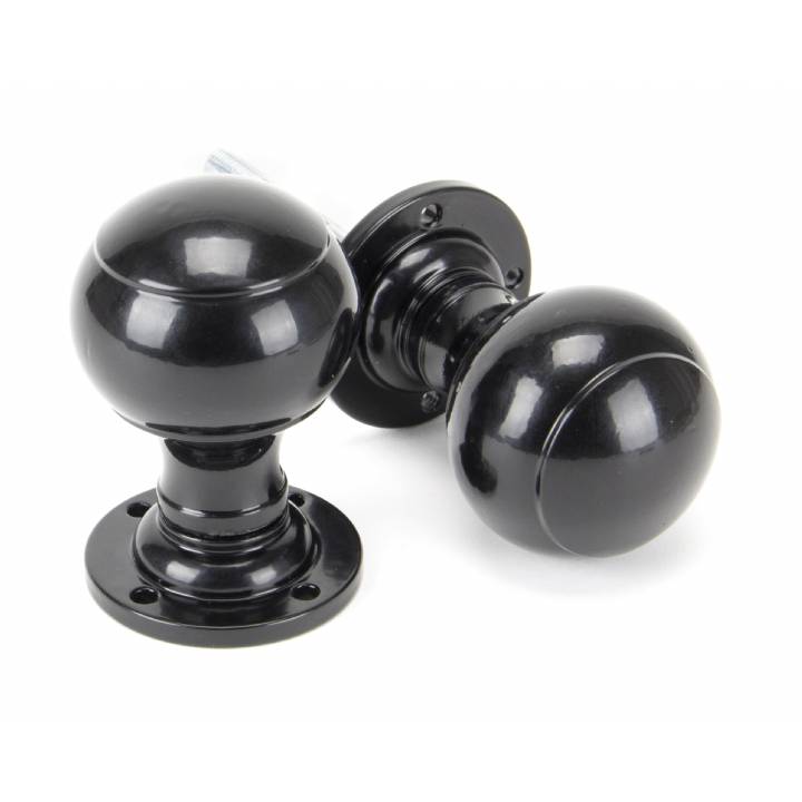 Black Regency Mortice/Rim Knob Set